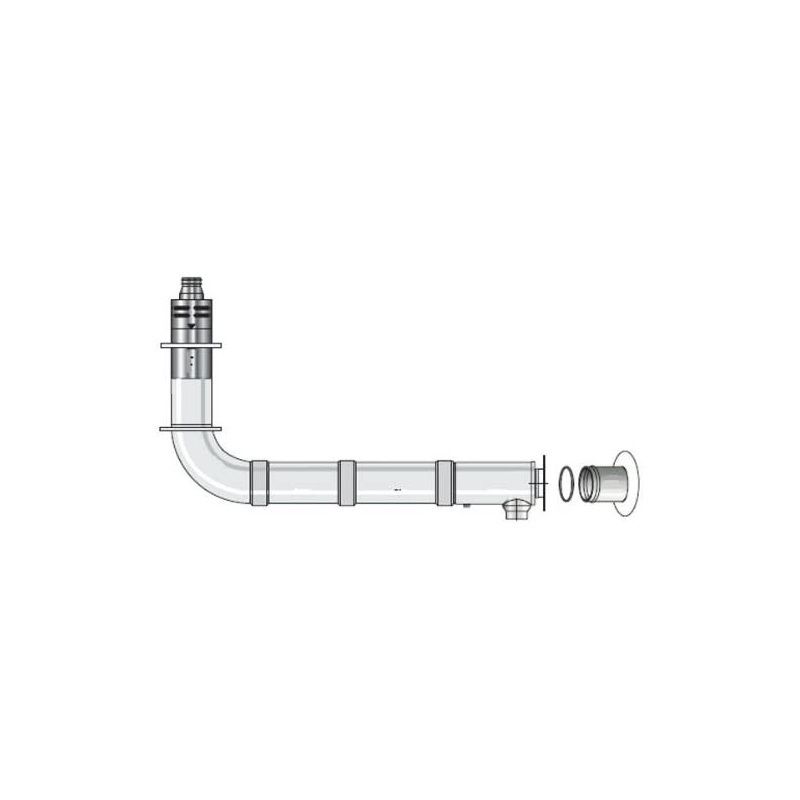 GRANT WHITE SYSTEM HIGH LEVEL ADJUSTBLE FLUE KIT 1.2m 26/70kw HLK0290200