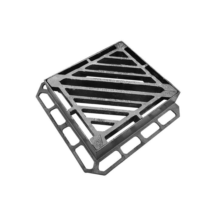 EJ DUCT IRON GULLY GRATING & FRAME 440 x 400 x 100mm D/TRI D400 KD410
