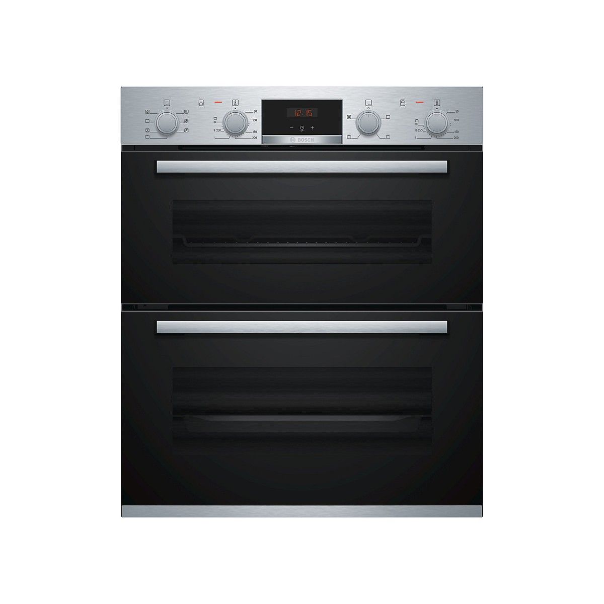 BOSCH NBS533BS0B SERIES 4 BUILT-UNDER DOUBLE OVEN BRUSHED STEEL