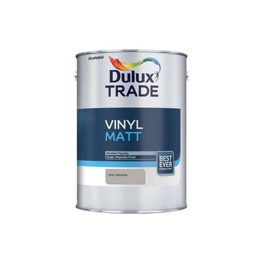 DULUX TRADE VINYL MATT EMULSION 5l CHIC SHADOW 5248426