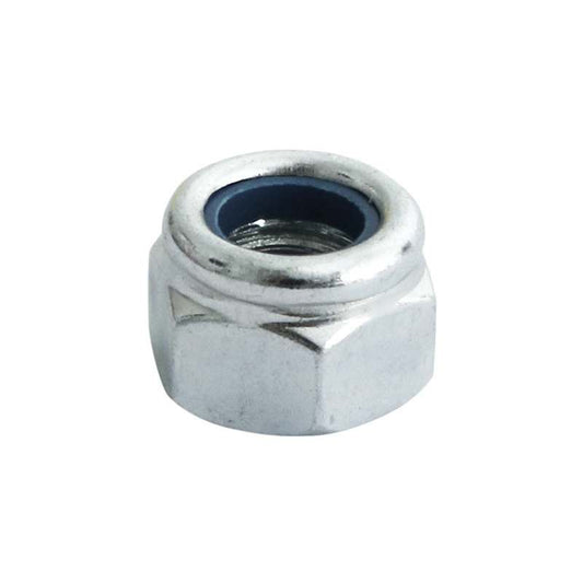TIMCO M12 HEXAGON LOCKING NUTS WITH NYLON INSERTS BRIGHT ZINC PLATED (BAG 4) 12NPP