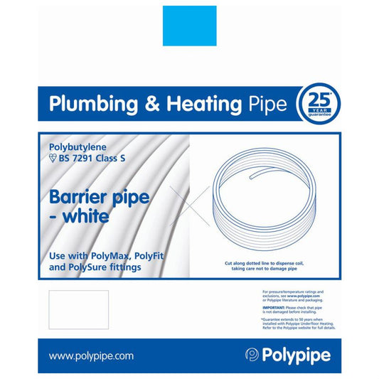 POLYPIPE BARRIER COIL 22mm x 50m WHITE FIT5022B