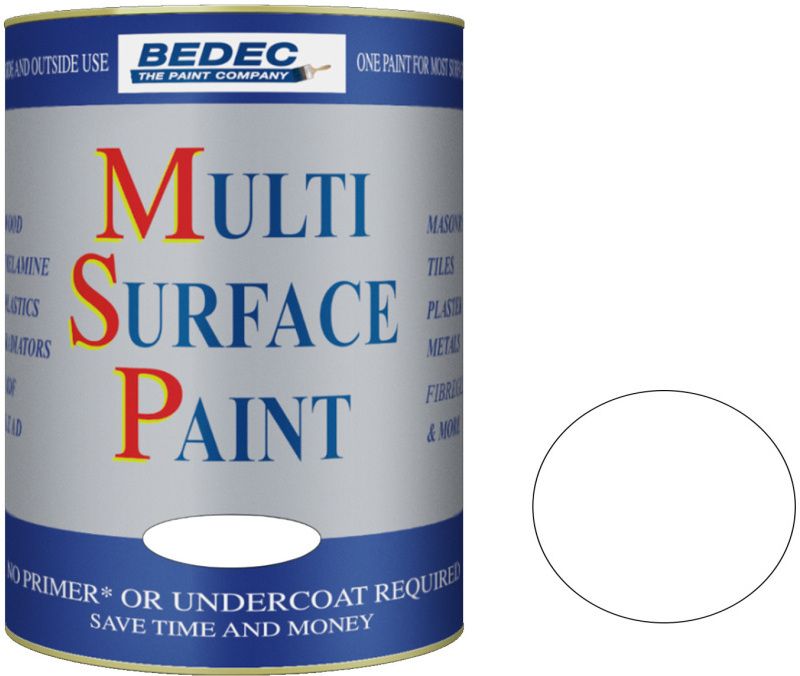 BEDEC SOFT SATIN MULTI SURFACE PAINT 750ml OLD WHITE BEDE2KB1910/29