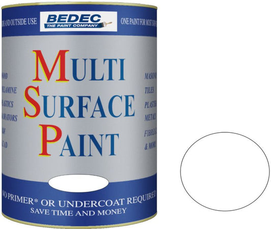 BEDEC SOFT SATIN MULTI SURFACE PAINT 750ml OLD WHITE BEDE2KB1910/29
