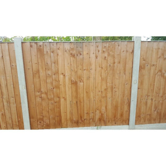 DENBIGH TIMBER TANALISED VERTICAL BOARD FENCE PANEL 6 x 5' APEX CAP HGVB6X5PTG25