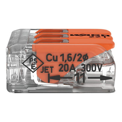 WAGO 221-413 COMPACT LEVER CONNECTOR 3WAY (BOX 50)