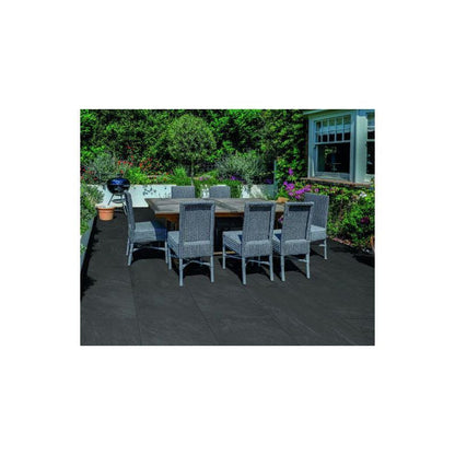 BRADSTONE SERAMENO PORCELAIN PAVING 1000 x 500 x 20mm FLINT CHARCOAL 23396