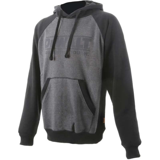 DEWALT STRATFORD GREY MARL/BLACK HOODED SWEATSHIRT EXTRA EXTRA LARGE