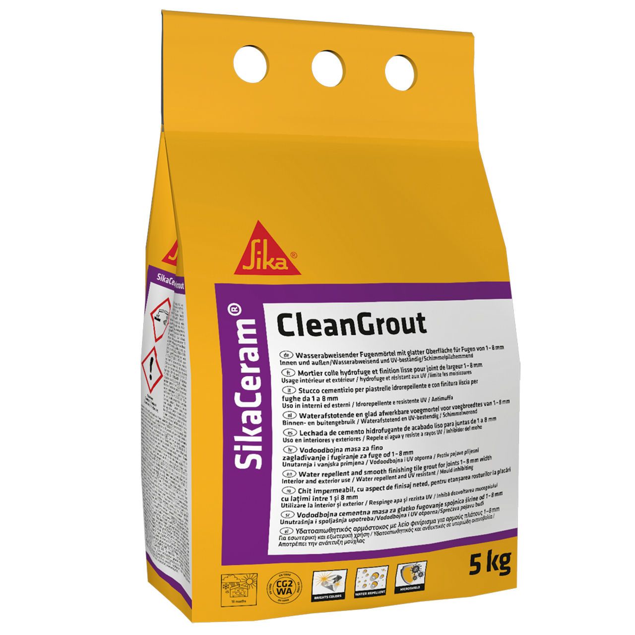 Sikaceram Cleangrout Floor & Wall Tile Grout 5Kg Ash SKCMCGASH5