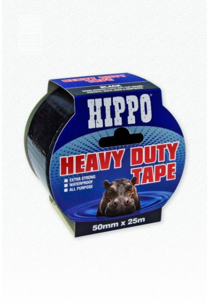 HIPPO TWIN PACK OF HEAVY DUTY TAPES 50mm x 50m 50mm x 50m BLACK H18202