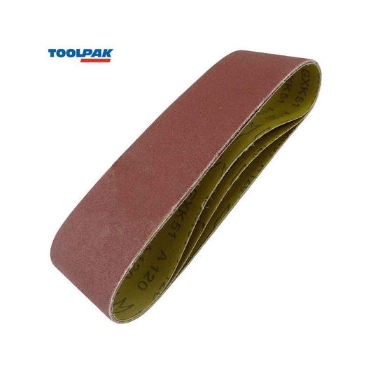 TOOLPAK SANDING BELTS 75 x 533mm (PACK OF 3) 120 GRIT CB75533D