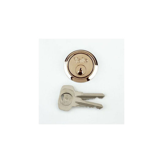 YALE REPL CYLINDER BRASS 2 KEYED P-1109-PB