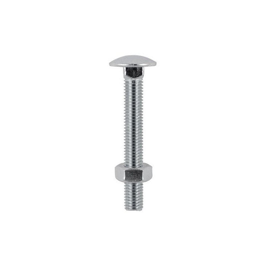 TIMCO STAINLESS STEEL COACH BOLTS & NUTS M8 x 100mm (PACK 4) 08100CBSSP