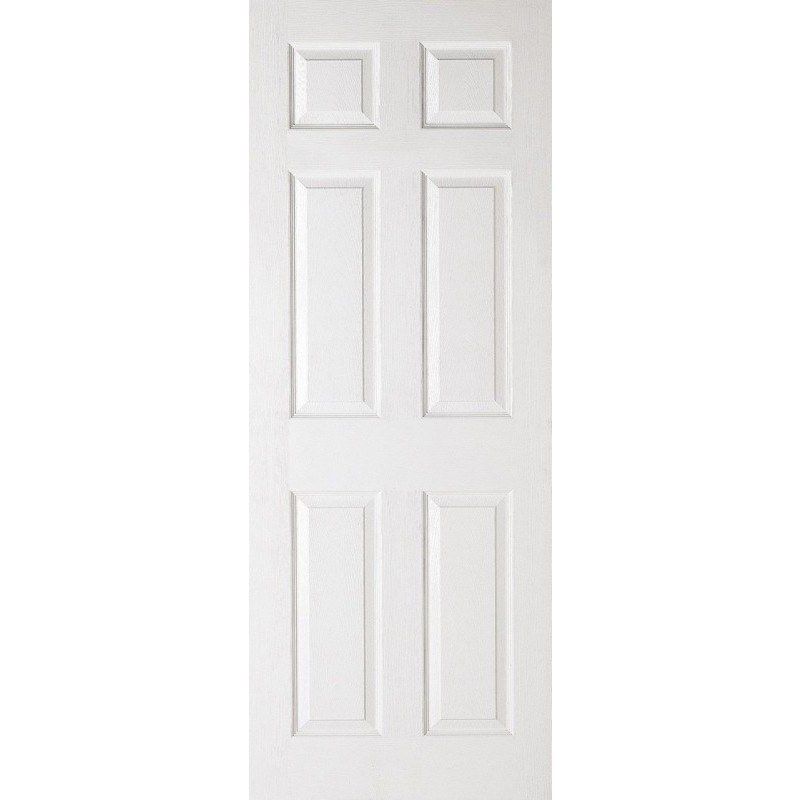 LPD WHITE TEXTURED 6 PANEL INTERNAL DOOR 78 x 27" 1981 x 686 x 35mm TEX6P27