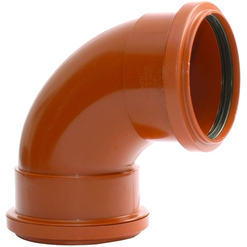 POLYPIPE BEND DOUBLE SOCKET 110mm x 87.5deg UG484