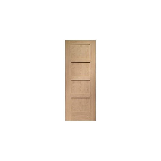 XL OAK VENEERED SHAKER 4 PANEL DOOR INTOSHA4P30 1981 X 762 X 35MM (30")