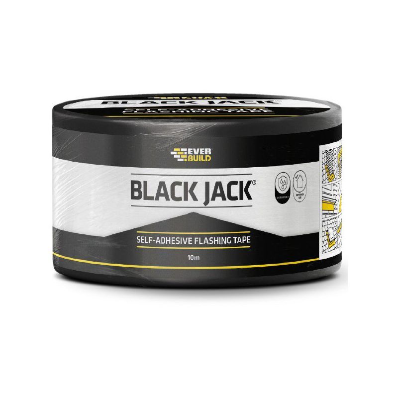 Everbuild Black Jack Trade Self Adhesive Flashing Tape 10M x 450mm FLAS450