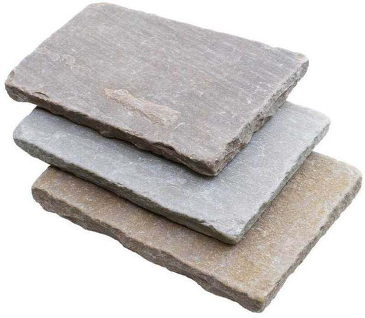 GLOBAL STONE SANDSTONE PATHWAY SETTS 280 x 140mm 25-40mm MIXED COLOUR MXSS1428