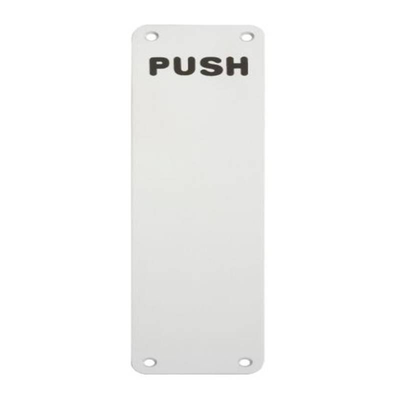 CARLISLE BRASS FINGER PLATE 300 x 75mm PUSH SATIN ANODISED ALUMINIUM FPP43002SAA