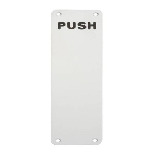 CARLISLE BRASS FINGER PLATE 300 x 75mm PUSH SATIN ANODISED ALUMINIUM FPP43002SAA