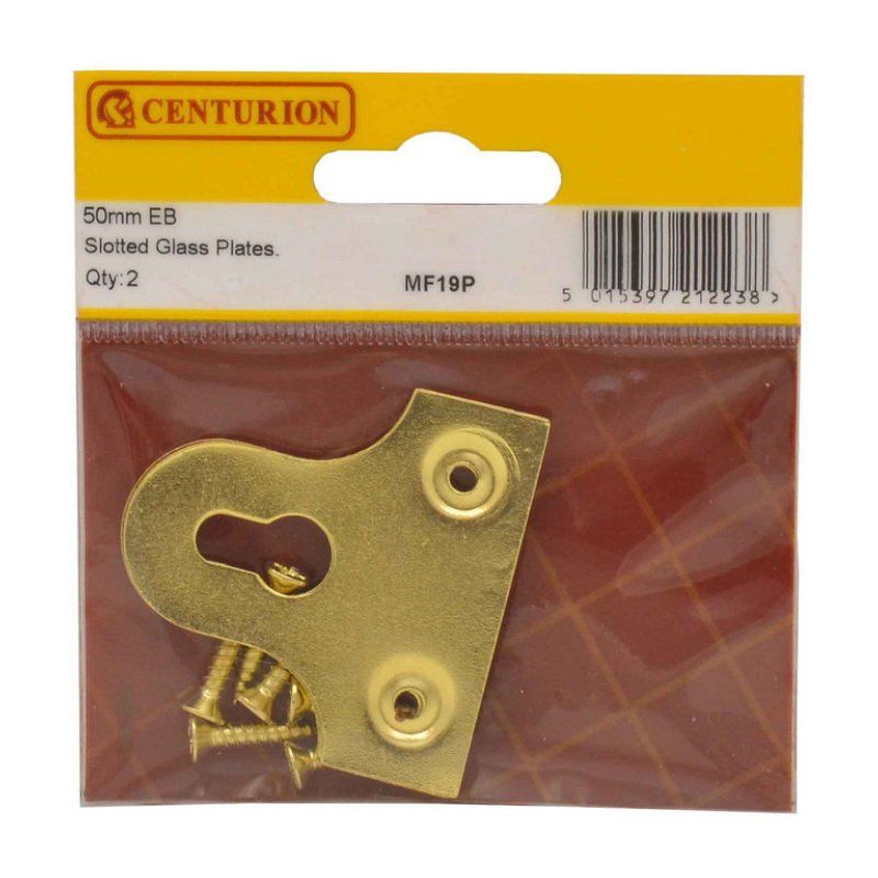 CENTURION MF19P ELECTRO BRASSED PLAIN GLASS PLATES 50mm