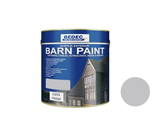 BEDEC SATIN BARN PAINT 2.5l LIGHT GREY BEDE2AVB001/40
