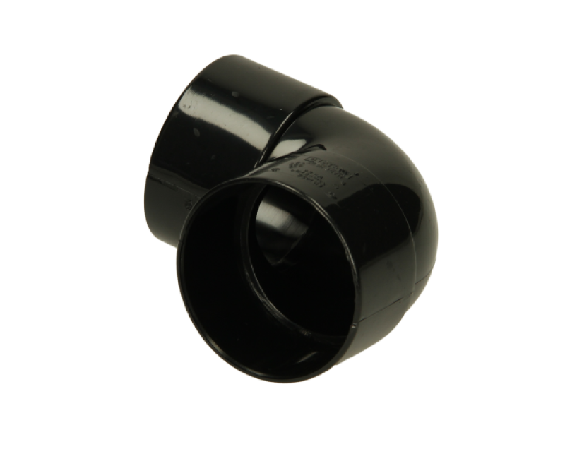 POLYPIPE MUPVC WASTE KNUCKLE BEND 40mm x 90deg MU212B BLACK