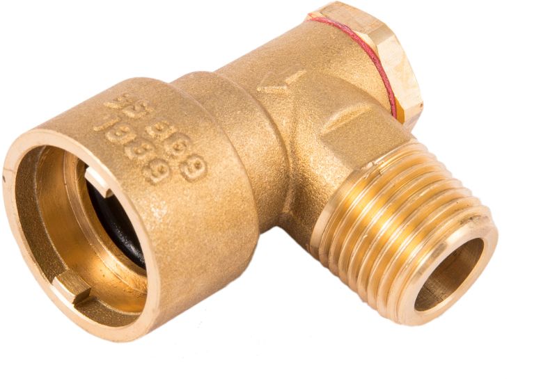 EMBRASS GAS HOSE CONNECTOR ANGLED BAYONET 1/2" 352144