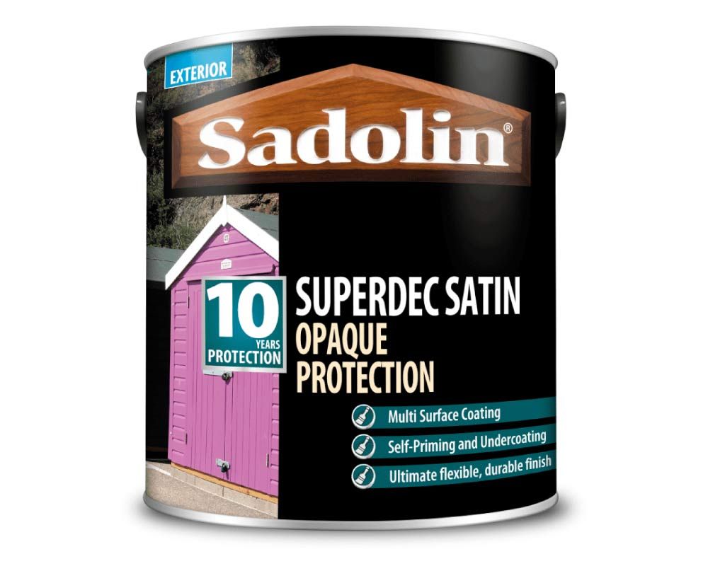 SADOLIN SUPERDEC OPAQUE EXT SATIN 1l WHITE WO BASE 5028844