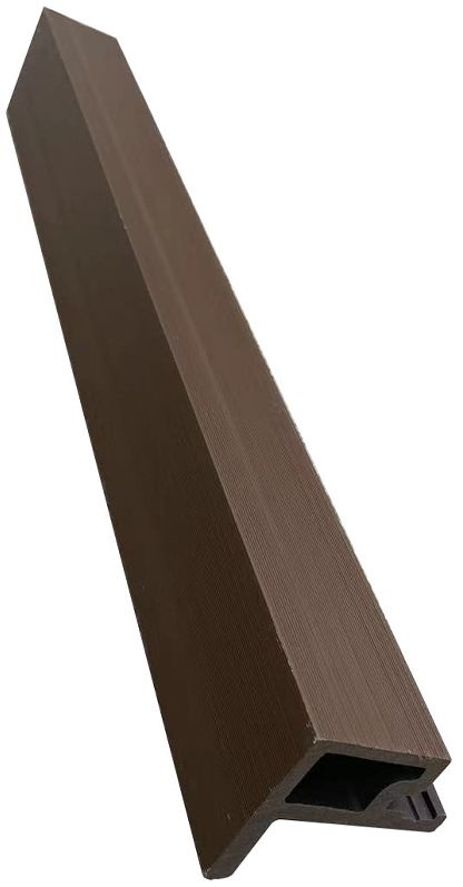 COMPLETE COMPOSITE SLATTED CLADDING END TRIM 49.25 x 49.25 x 2500mm WALNUT CCESLATW
