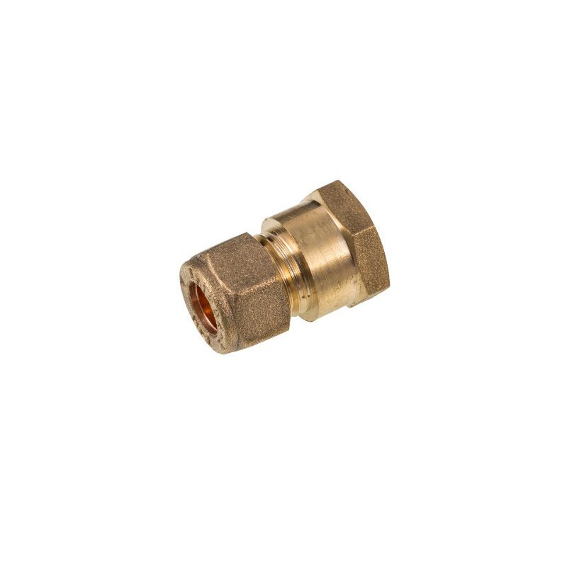 FLOWFLEX COMPRESSION FEMALE IRON COUPLING 8mm x 1/4" P903.01