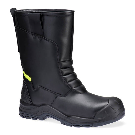 Steel Leather Winter Rigger Boot S3L SC HRO CI SR, 35, R, Black