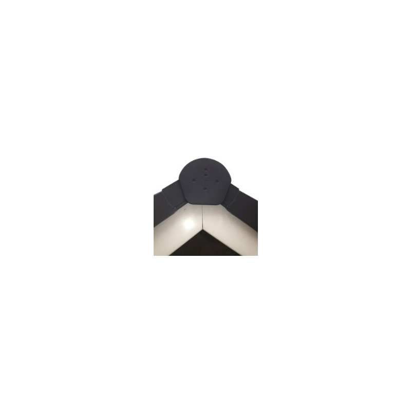 KLOBER HALF ROUND RIDGE END CAPS (PACK OF 2) GREY KR977230