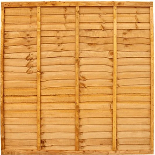 EAST FERRY LINDSEY LAPPED PANEL 1830 x 1500mm GOLDEN BROWN L6X5