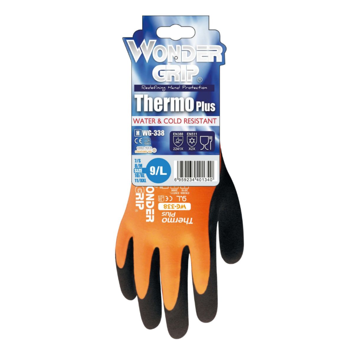 WONDER GRIP THERMAL PLUS LATEX COATED GLOVES LARGE WG338091