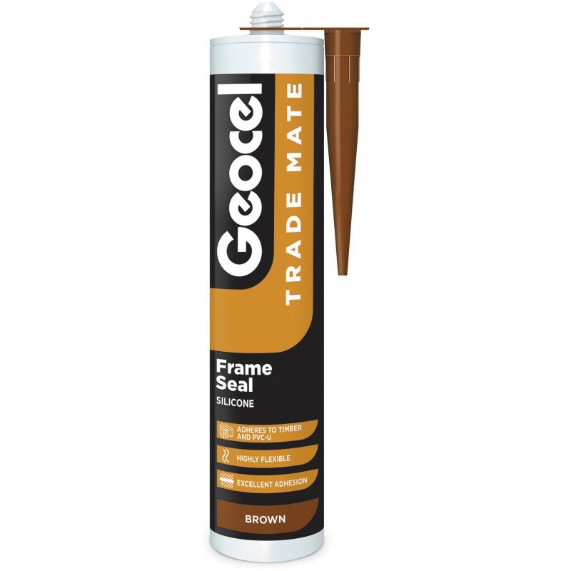 GEOCEL TRADE MATE 310ml SILICONE FRAME SEALANT BROWN 2940353/C05