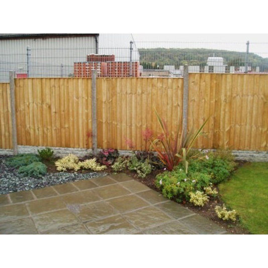 DENBIGH TIMBER TANALISED VERTICAL BOARD FENCE PANEL 6 x 3' APEX CAP HGVB6X3PTG25
