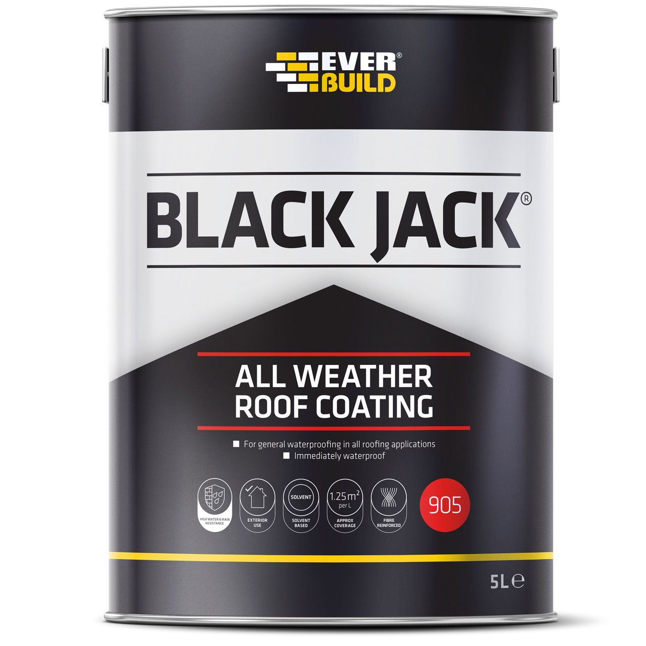 Everbuild Black Jack All Weather Roof Coating 25L 90525