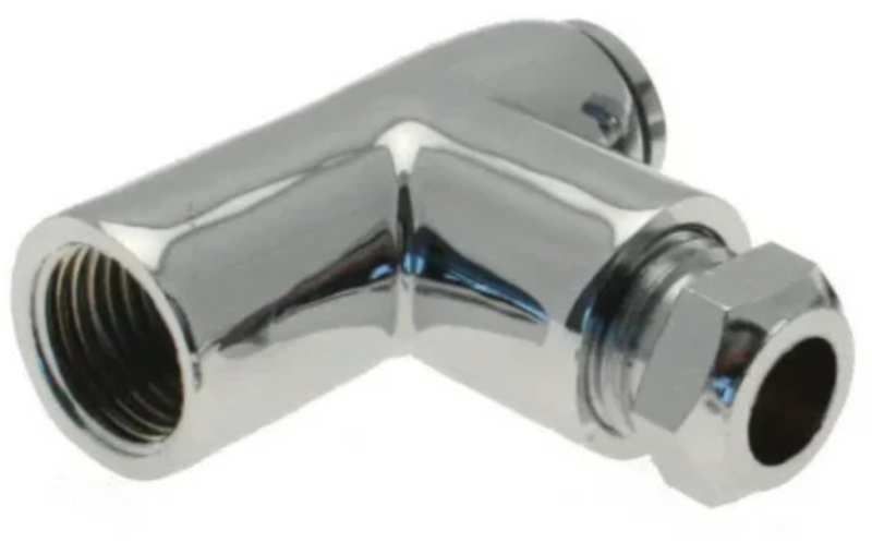 EMBRASS RESTRICTOR ELBOW 1" x 8mm CHROME 351203