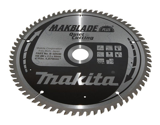 MAKITA B-32530 TCT SAW BLADE FOR WOOD 260X30X70T