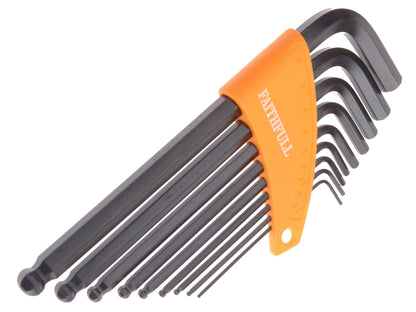 FAITHFULL FAIHKS9MLB LONG ARM BALLEND HEXAGON KEY SET METRIC