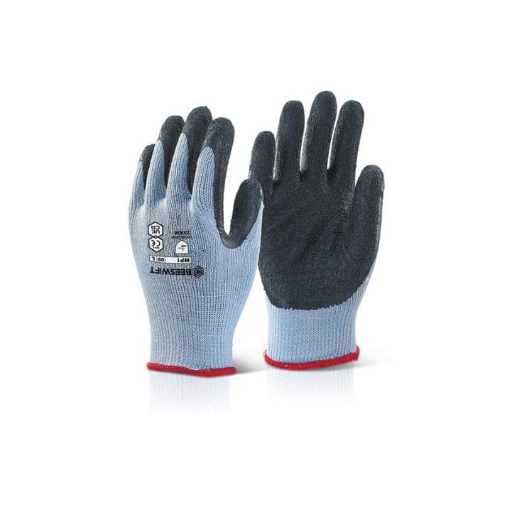 PROSOLVE BUILDERS LATEX GLOVE (PAIR) SIZE 10 BLACK PVBLGBLA10