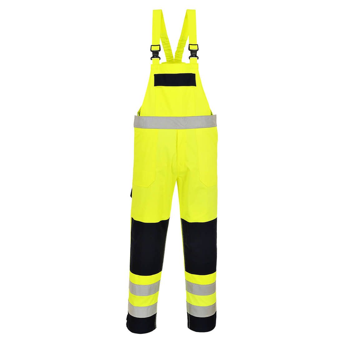 Hi-Vis Multi-Norm Bib and Brace, L, R, Yellow/Navy