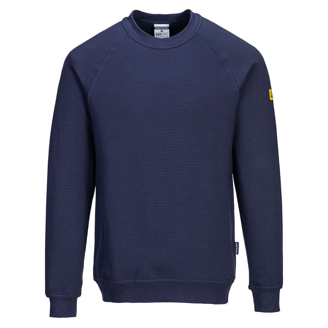 Anti-Static ESD Sweatshirt, L, R, Navy