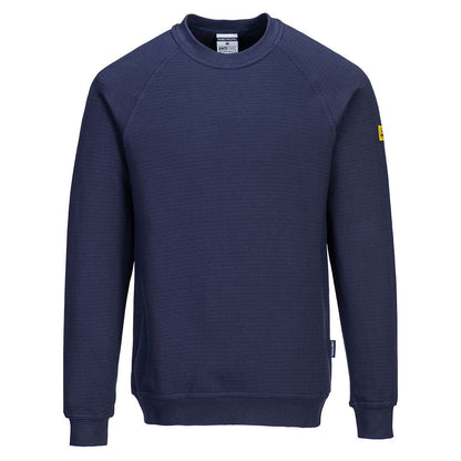 Anti-Static ESD Sweatshirt, L, R, Navy