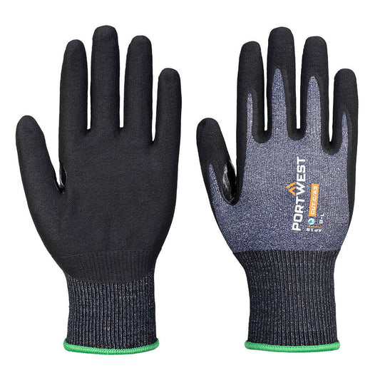 SG Cut C15 Eco Nitrile Glove (Pk12), L, R, Blue/Black