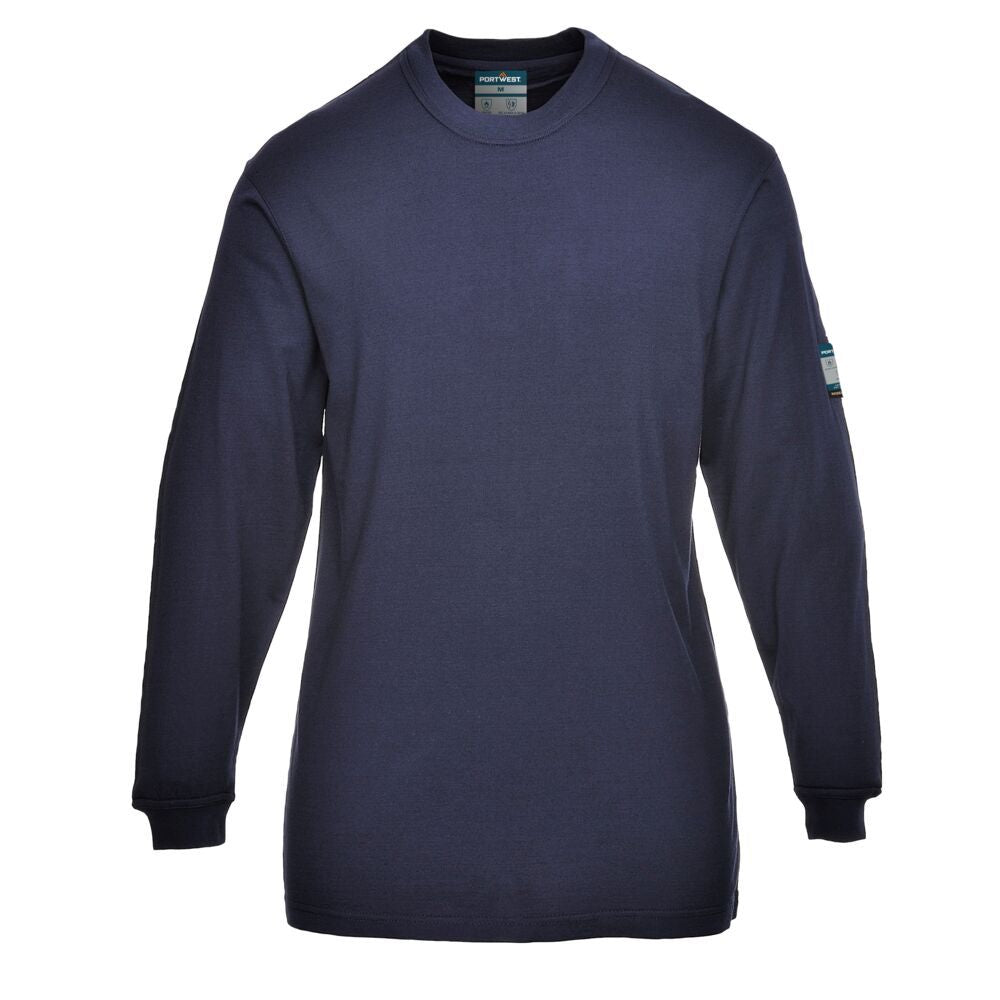 Modaflame Knit FR Women's Long Sleeve T-Shirt, L, R, Navy