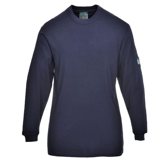 Modaflame Knit FR Women's Long Sleeve T-Shirt, L, R, Navy