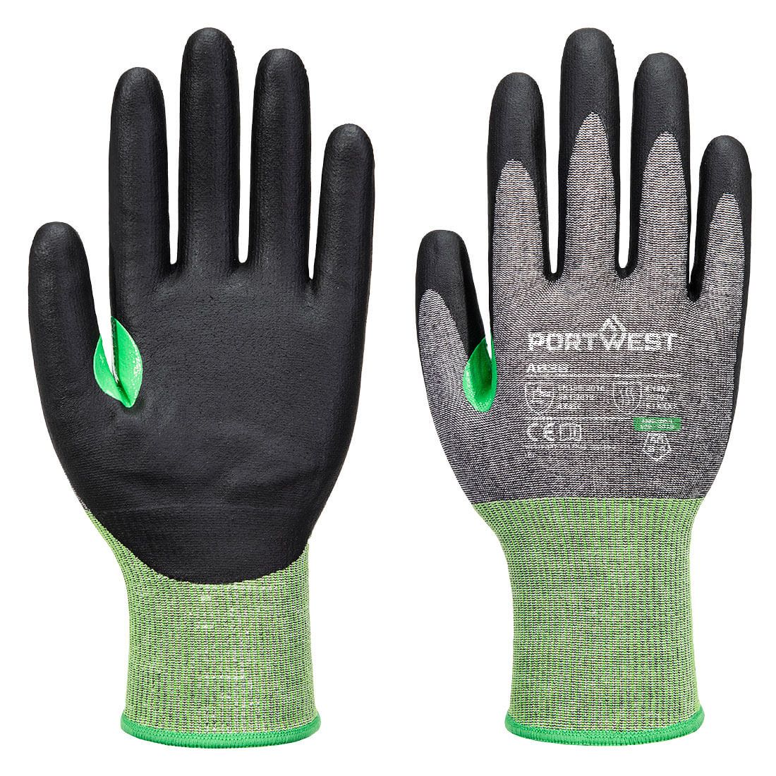 CS Cut C18 Nitrile Glove, L, R, Grey/Black