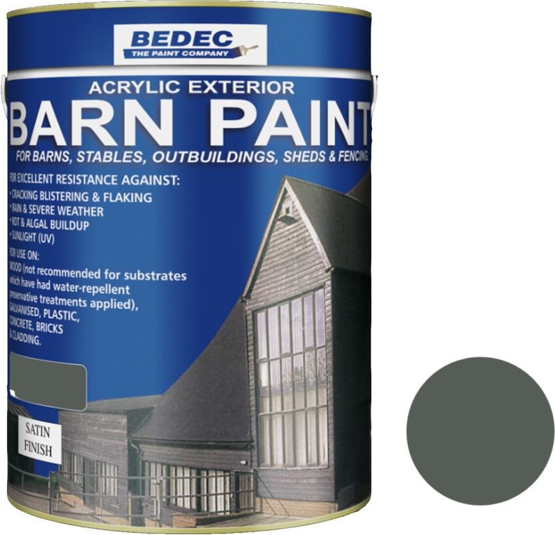 BEDEC SATIN BARN PAINT 5l FOREST GREEN BEDE2AV2010/46
